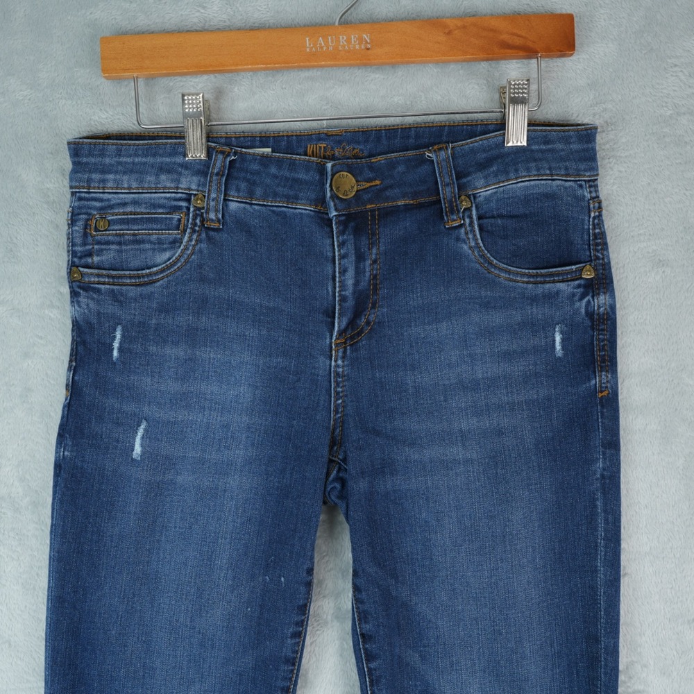 Kut From The Kloth Jeans Womens 6 (31x30) Toothpick Skinny Distressed Denim View 3